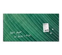 SIGEL GL371 Artverum Magnetic Glass Board, palm leaf Green, 91 x 46 cm, safety Glass