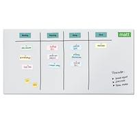 SIGEL GL525 Premium Glass magnetic Board / White Board, matt surface, 200 x 100 cm, easy mounting, super White - Artverum