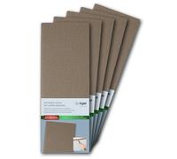 SIGEL GM102 Beverage Folder - 1 Piece - incl. 2 Double Clear Pockets for 8 Pages - Rubber Binding - 1/2 A4 - Beige - Pack of 5