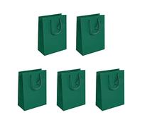 SIGEL GT501 Gift bags, medium, 23 x 17 cm, matte, dark Green, 5 Pieces