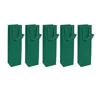 SIGEL GT502 Gift bags, for bottles, 35 x 10 cm, matte, dark Green, 5 Pieces