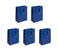 SIGEL GT504 Gift bags, medium, 23 x 17 cm, matte, dark Blue, 5 Pieces