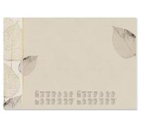 SIGEL H6315 Paper Desk pad- Leaves - Brown/White/Black - Approx. A2-2026/2027 - DE/EN/FR/NL - 30 Sheets - FSC-Certified