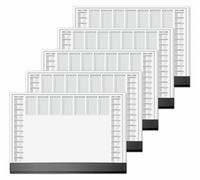 SIGEL H6365 Paper Desk pad- Weekly Planner - Grey - Approx. A2-2026/2027 - DE/EN/FR/NL - 40 Sheets - FSC-Certified - Pack of 5