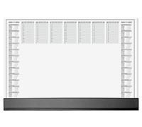 SIGEL H6365 Paper Desk pad- Weekly Planner - Grey - Approx. A2-2026/2027 - DE/EN/FR/NL - 40 Sheets - FSC-Certified