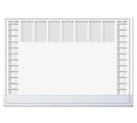 SIGEL H6366 Paper Desk pad- Weekly Planner - Grey - Approx. A2-2026/2027 - DE/EN/FR/NL - 40 Sheets - FSC-Certified