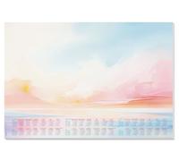 SIGEL H7313 Paper Desk pad, 3-Year calendars and Weekly Planner, Magic Sunset Design, A2 (59.5 x 41 cm), Light Blue/Pink/Sunny Yellow/Orange, 30 Sheets