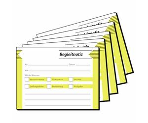 Sigel HF142 German Language Accompanying Note (Begleitnotiz) 100x75 mm, 5 Pieces