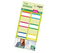 SIGEL HN201 Tab Marker Basic, extra strong, 6 x 10 sheets, Red/Magenta/Blue/cyan/Green/Yellow