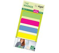 SIGEL HN204 Tab Marker Modern, extra strong, 4 x 5 sheets, lemon/Pink/Blue/Yellow