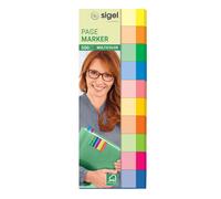 SIGEL HN682 Index Page Markers, 500 strips, 10 colours in a set 1 piece 10 colou