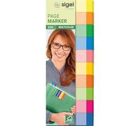 SIGEL HN682 Index Page Markers, 500 strips, 10 colours in a set