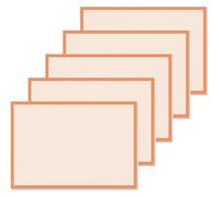 SIGEL HO270 Tear Off Paper Desk Pad, Graph Paper Pad, Pack of 5, Approx A2 - Extra Large, Orange, 30 Sheets, Writing Pad, Made from Sustainable Paper