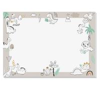 SIGEL HO905 Paper Desk pad “Dino Valley”, A3, 80 g/m² FSC, Tear-Off pad, Non-Slip | for Drawing, Writing | Sand Brown/Mint Green/Golden Yellow, 30 Sheets