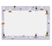 SIGEL HO920 Paper Desk Pad - Ballerinas - Lilac/Purple/Light Blue/Golden Yellow - A3 - undated - Language-Neutral - 30 Sheets - FSC Certified
