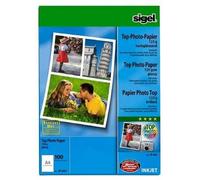 SIGEL IP664 InkJet Top Photo Paper, glossy, White, 125 gsm, A4, 100 sheets 125 g