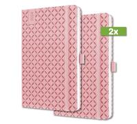 SIGEL J4111 Jolie Weekly planner 2024, hardcover, 13,5 x 20,3 cm, 174 pages, rose, 2 Pieces