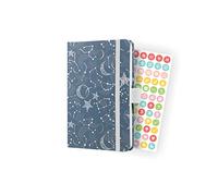 SIGEL J4348 Jolie Weekly planner 2024, Cosmic Fantasy Blue, 9,5 x 15 cm, hardcover, 174 pages, Blue, White