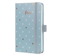 SIGEL J5334 Jolie Weekly Planner 2025, Design Grey Love, 9,5 x 15 cm, hardcover, 174 Pages, Grey