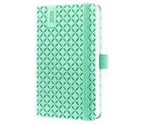 SIGEL J6126 Weekly planner Jolie 2026-1 year - approx. A6 - Mint Green - 2 pages = 1 week - hardcover - 80 gsm - mint green - 174 p. - FSC-certified