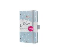 SIGEL J6334 Weekly planner Jolie 2026-1 year - approx. A6 - Grey Love - 2 pages = 1 week - hardcover - 80 gsm - grey - 174 p. - FSC-certified