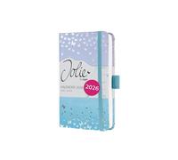 SIGEL J6346 Weekly planner Jolie 2026-1 year - approx. A6 - Butterfly Confetti Candy - 2 pages = 1 week - hardcover - 80 gsm - blue/violet - 174 p. - FSC-certified