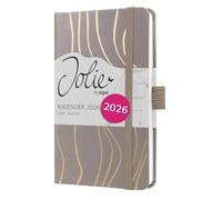 SIGEL J6350 Weekly planner Jolie 2026-1 year - approx. A6 - Mocca Meringue - 2 pages = 1 week - hardcover - 80 gsm - brown - 174 p. - FSC-certified