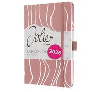 SIGEL J6351 Weekly planner Jolie 2026-1 year - approx. A5 - Rosy Meringue - 2 pages = 1 week - hardcover - 80 gsm - rose - 174 p. - FSC-certified
