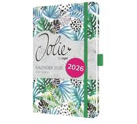 SIGEL J6355 Weekly planner Jolie 2026-1 year - approx. A5 - Green Jungle Fever - 2 pages = 1 week - hardcover - 80 gsm - green/light blue - 174 p. - FSC-certified