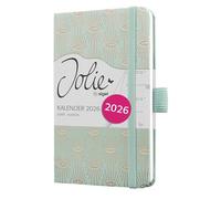 SIGEL J6356 Weekly planner Jolie 2026-1 year - approx. A6 - Mystic Aquamarin - 2 pages = 1 week - hardcover - 80 gsm - light blue - 174 p. - FSC-certified