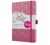 SIGEL J6357 Weekly planner Jolie 2026-1 year - approx. A5 - Mystic Mauve - 2 pages = 1 week - hardcover - 80 gsm - pink - 174 p. - FSC-certified