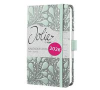 SIGEL J6360 Weekly planner Jolie 2026-1 year - approx. A6 - Enchanted Nature - 2 pages = 1 week - hardcover - 80 gsm - black/light green - 174 p. - FSC-certified