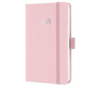 SIGEL J6404 Weekly planner Jolie 2026-1 year - approx. A6 - Soft Rose - 2 pages = 1 week - hardcover - 80 gsm - light pink - 174 p. - FSC-certified