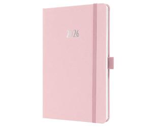 SIGEL J6405 Weekly planner Jolie 2026-1 year - approx. A5 - Soft Rose - 2 pages = 1 week - hardcover - 80 gsm - light pink - 174 p. - FSC-certified