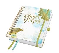 SIGEL J6606 Spiral diary Jolie 2026-1 year - approx. A5 - Good Vibes - 2 pages = 1 week - hardcover - 120 gsm - light blue/gold/white - 240 p. - FSC-certified