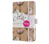 SIGEL J6804 Weekly planner Jolie 2026-1 year - approx. A6 - Cotton Fields - 2 pages = 1 week - hardcover - 80 gsm - brown/lilac/rose/olive/white - 174 p. - FSC-certified