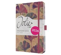 SIGEL J6809 Weekly planner Jolie 2026-1 year - approx. A5 - Sunlight Ginkgo - 2 pages = 1 week - hardcover - 80 gsm - pink/violet/light green - 174 p. - FSC-certified