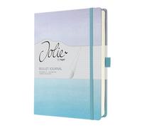 SIGEL JB100 Bullet Journal Notebook A5+, Dotted, hardcover, 200 Pages 120 g/m² Paper | for Hand Lettering, Organisation & journaling | Elastic Closure, Blue/Purple - Jolie