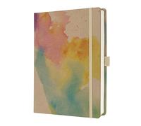 SIGEL JB200 Bullet Journal Notebook A5+, dotted, hardcover Kraft cover, 200 pages 120 g/m² paper | for hand lettering, organisation & journaling | elastic closure, multicolour - Jolie