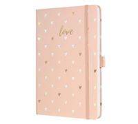 SIGEL JN335 Notebook Jolie, approx. A5, lined, hardcover, design rose love