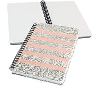 SIGEL JN600 Spiral notebook basic, A5, dotted, hard cover, polka dot pattern, Pink/Black/White - Jolie