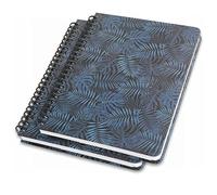 SIGEL JN602 Spiral notebook basic, A5, dotted, hardcover, jugnle pattern, Blue, 2 Pieces - Jolie