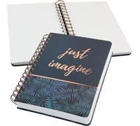 SIGEL JN603 Spiral Notebook Premium, A5, Dotted, Hardcover, Jungle Pattern, Blu