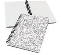 SIGEL JN620 Jolie Spiral notebook, Wild Hearts, dotted (dot grid), 100 gsm, 16,2 x 21,5 cm, hardcover, 120 pages, Black, Pink, Orange