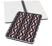 SIGEL JN624 Jolie Spiral notebook, Moonlight Melody, dotted (dot grid), 100 gsm, 16,2 x 21,5 cm, hardcover, 120 pages, Black, Beige, apricot