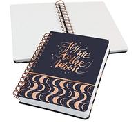 SIGEL JN625 Jolie Spiral notebook, Moonlight Melody, dotted (dot grid), 120 gsm, 16,8 x 21,5 cm, hardcover, 240 pages, Black, Beige, apricot