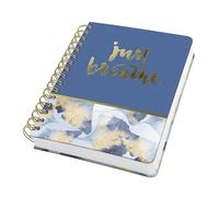 Sigel JN627 Spiral notebook Jolie - Ginkgo Harmony - approx. A5 - dotted (dot grid) - hardcover - gold/blue - 240 p. - 120 gsm - FSC-certified