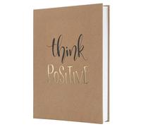 Sigel Jolie Notebook Hard Cover A5 Kraft Think Positive Pack of 2