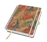 SIGEL JN820 Spiral notebook Jolie - Pure Paradise Red - approx. A5 - blank - hardcover - red/yellow/green/purple - 240 p. - 120 gsm - FSC-certified