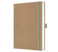Sigel JN841 Notebook Jolie - Pure Mint - approx. A5 - blank - hardcover - mint green/brown - 192 p. - 100 gsm - FSC-certified